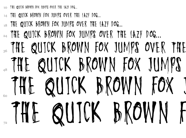 DK Oyuki's Ghost font waterfall